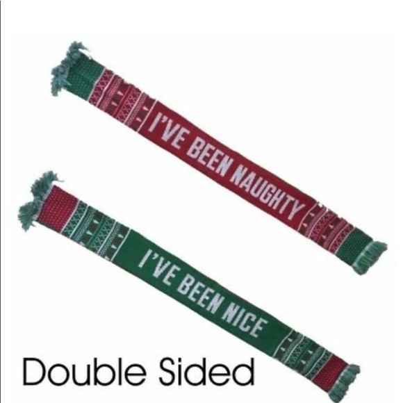 REVERSIBLE Naughty Nice Christmas Scarf - Picture 2 of 8